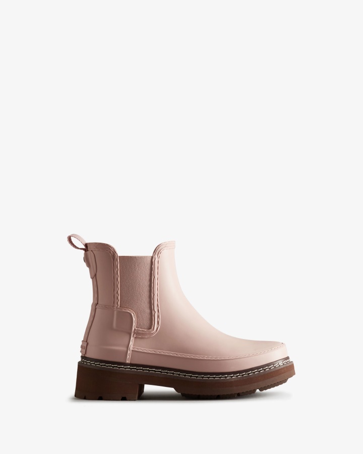 Hunter Women's Refined Stitch Detail Chelsea Boots Azalea Pink