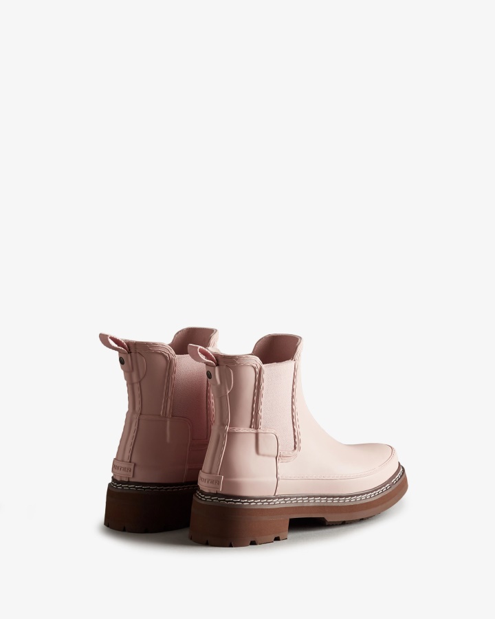 Hunter Women's Refined Stitch Detail Chelsea Boots Azalea Pink
