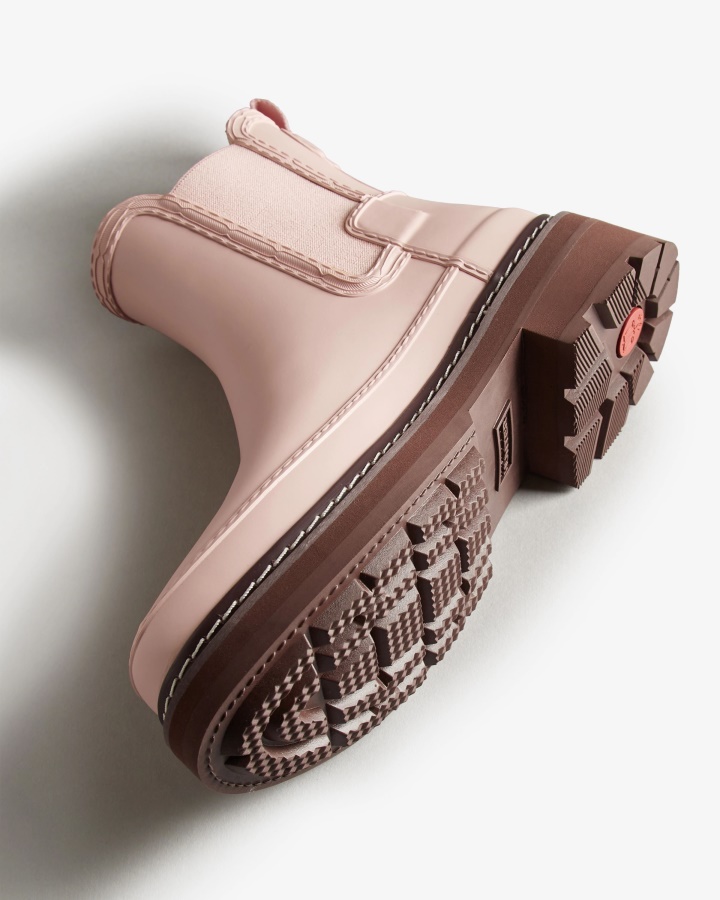 Hunter Women's Refined Stitch Detail Chelsea Boots Azalea Pink