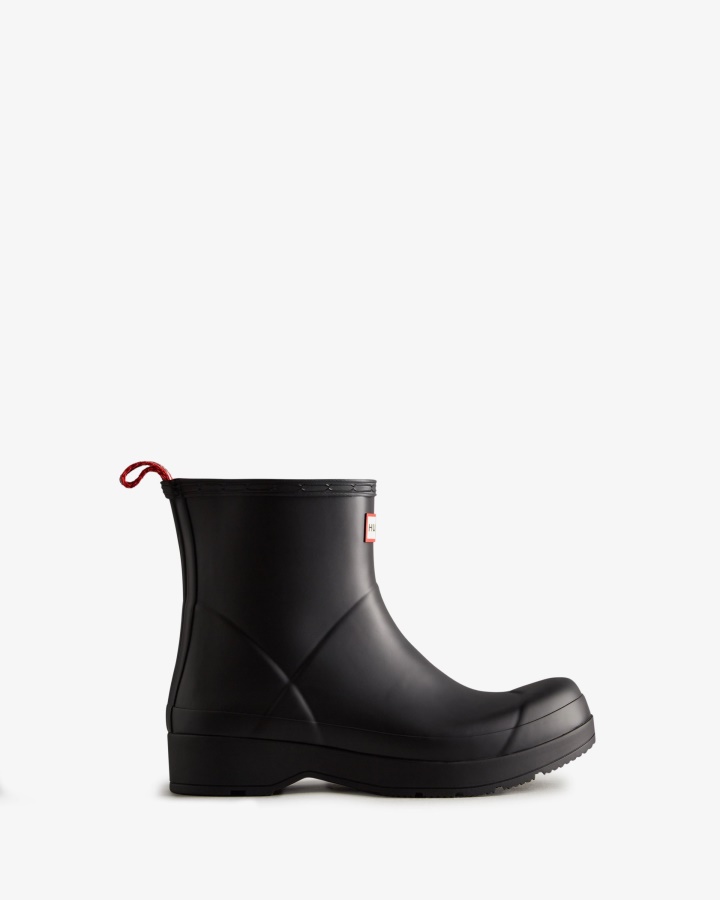 Hunter Men's Play Short Rain Boots Black