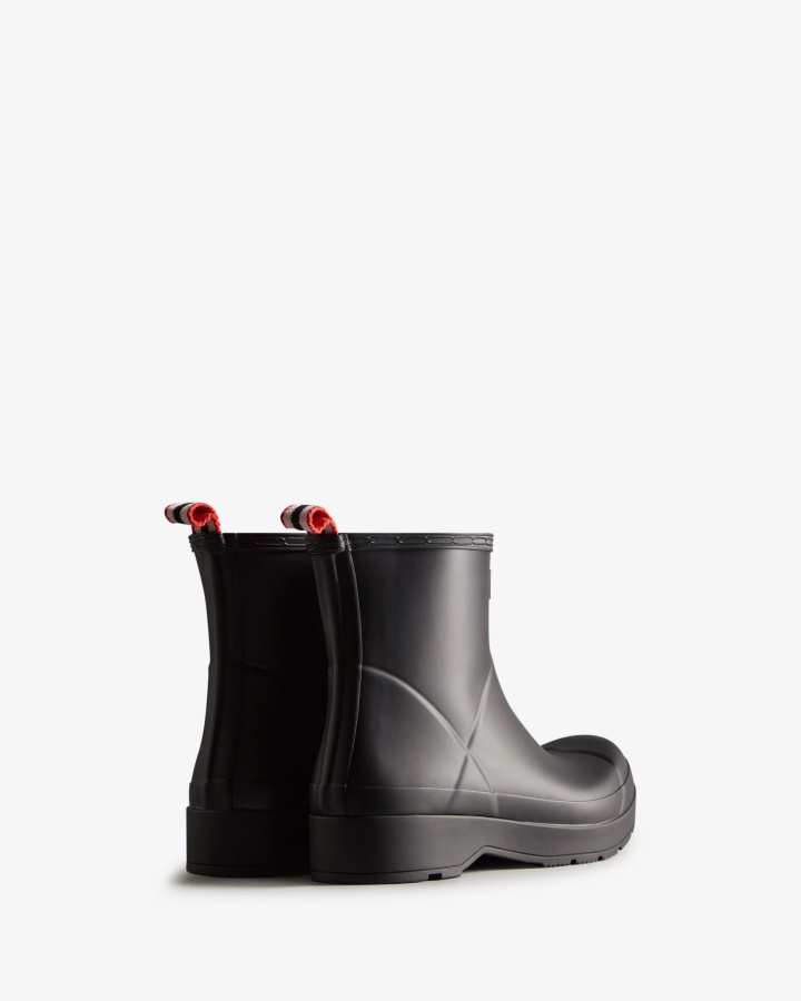 Hunter Men's Play Short Rain Boots Black