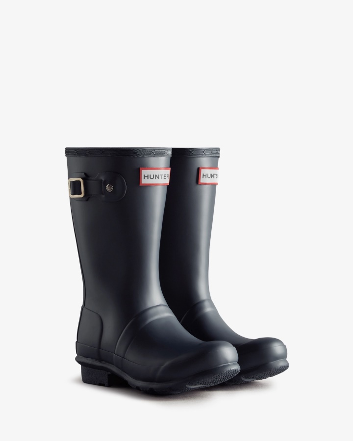 Hunter Original Big Kids (5-11 Years) Rain Boots Navy