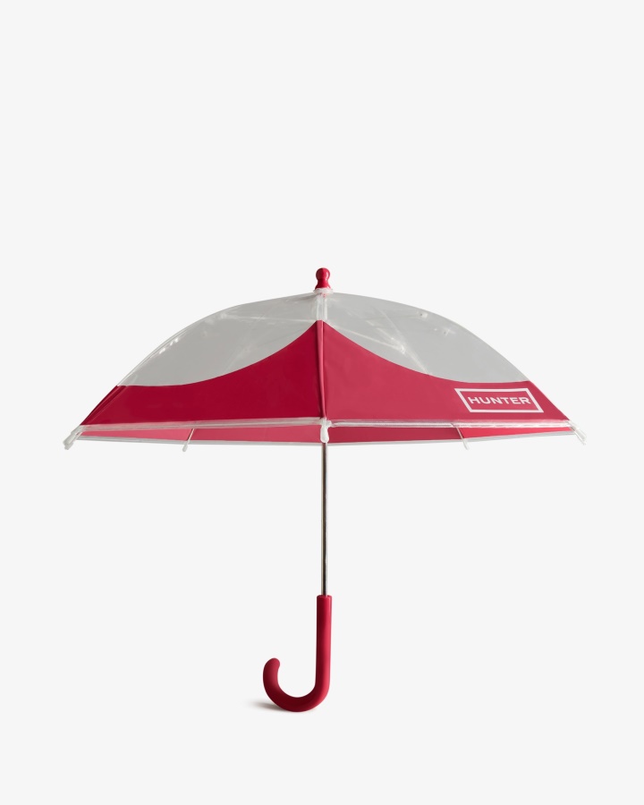 Hunter Kids Moustache Bubble Umbrella Bright Pink