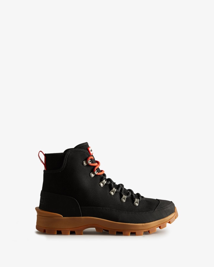 Hunter Men's Canvas Desert Commando Boots Black