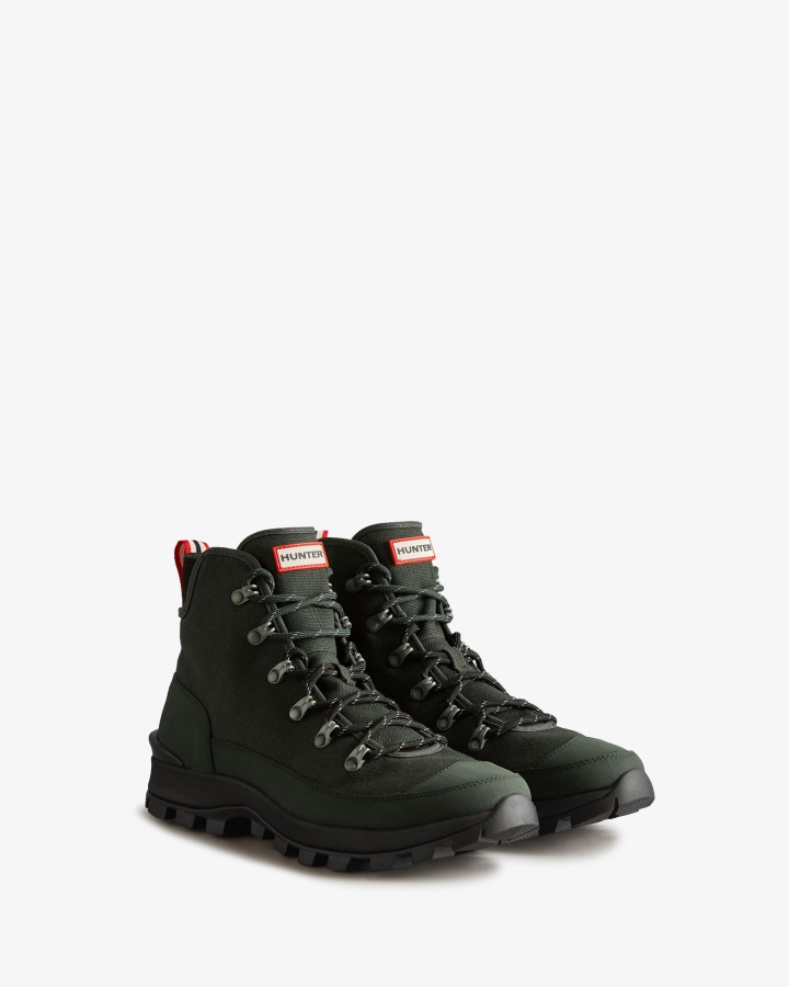 Hunter Men's Canvas Desert Commando Boots Arctic Moss Green
