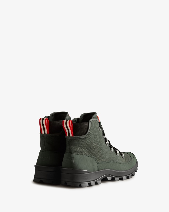 Hunter Men's Canvas Desert Commando Boots Arctic Moss Green