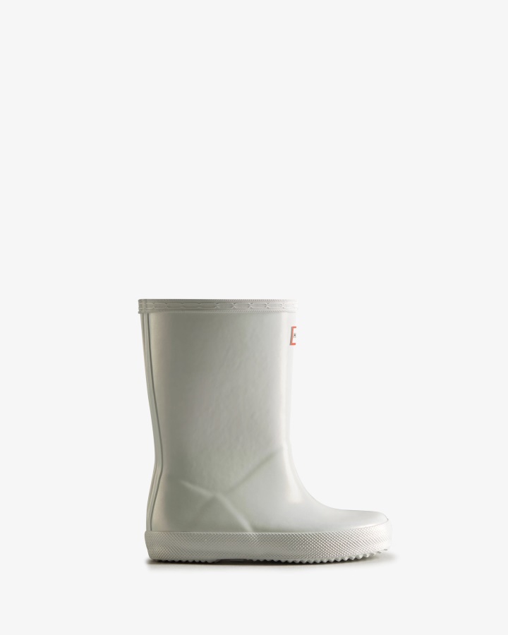 Hunter Kids First (18 Months-8 Years) Nebula Rain Boots Silver