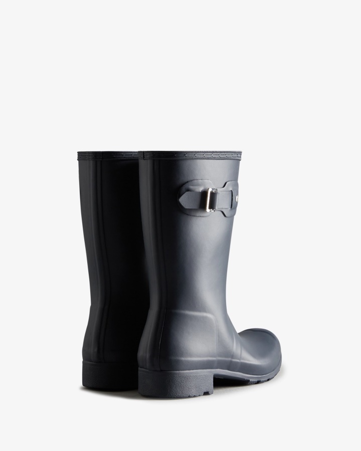 Hunter Women's Tour Foldable Short Rain Boots Navy