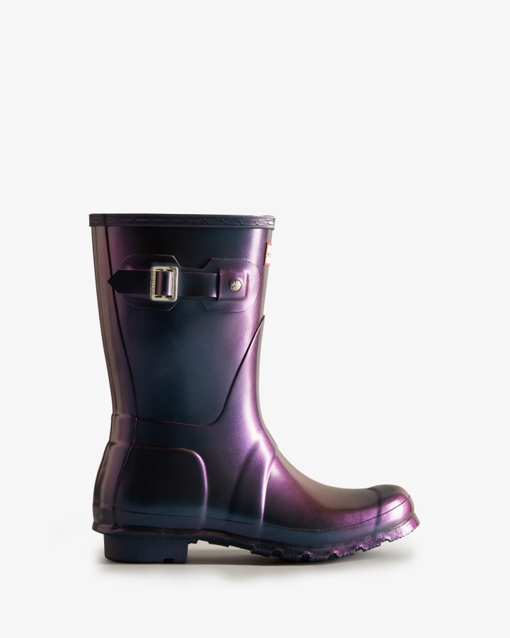 Hunter Women's Nebula Short Rain Boots Stornoway Blue
