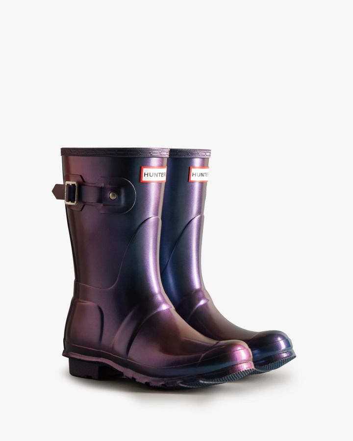 Hunter Women's Nebula Short Rain Boots Stornoway Blue
