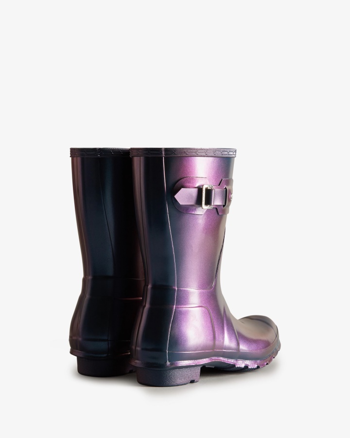 Hunter Women's Nebula Short Rain Boots Stornoway Blue