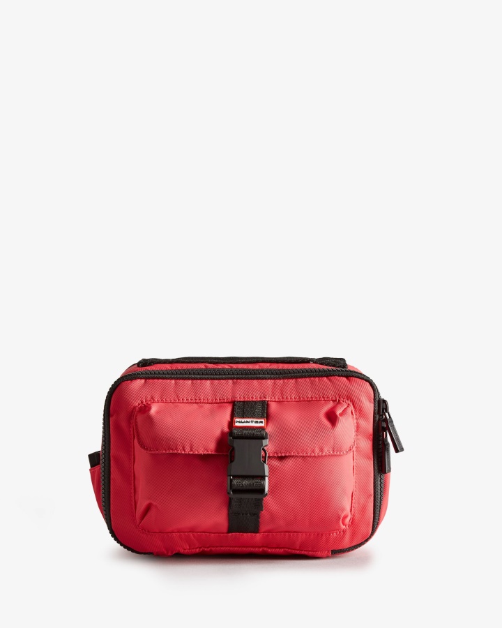 Hunter Nylon Three-Way Top Clip Crossbody Bag Rowan Pink