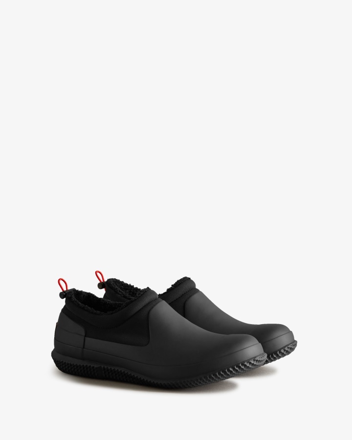 Hunter Men's Insulated Vegan Shearling Shoe Black