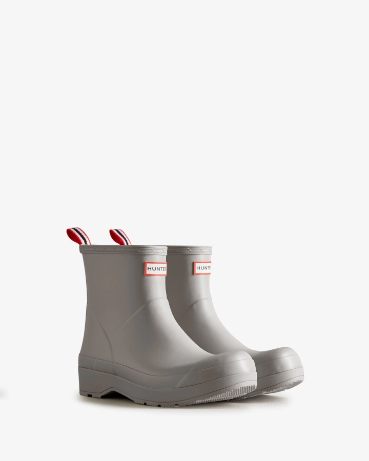 Hunter Men's Play Short Rain Boots Zinc Grey