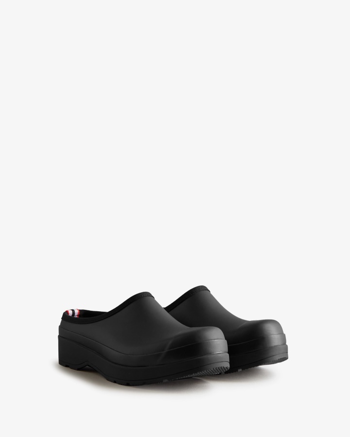 Hunter Men's Play Clogs Black