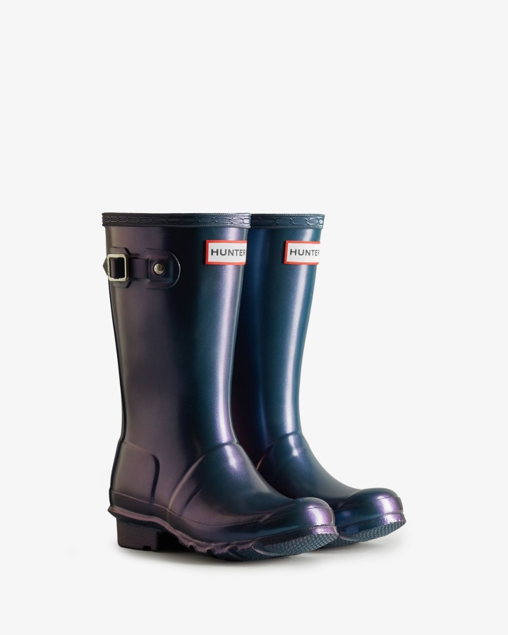 Hunter Big Kids (5-11 Years) Nebula Rain Boots Stornoway Blue