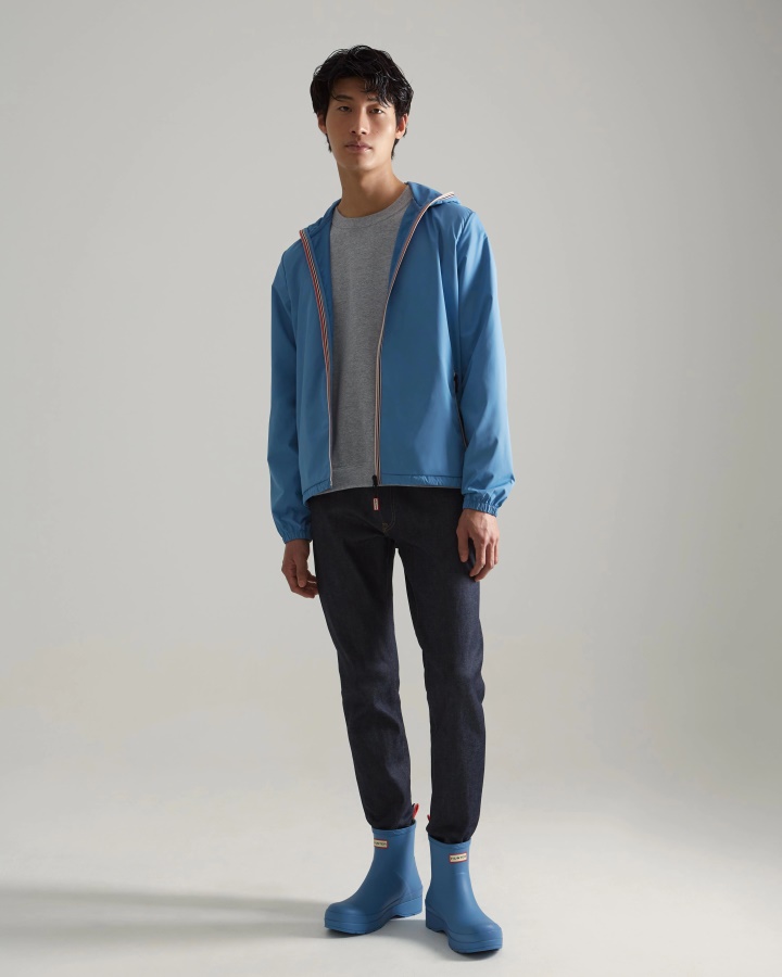 Hunter Men's Recycled Lightweight Packable Jacket Stornoway Blue