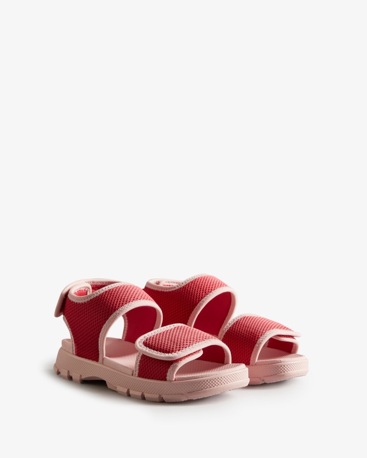 Hunter Big Kids (5-9 Years) Mesh Outdoor Walking Sandals Rowan Pink-Azelea Pink