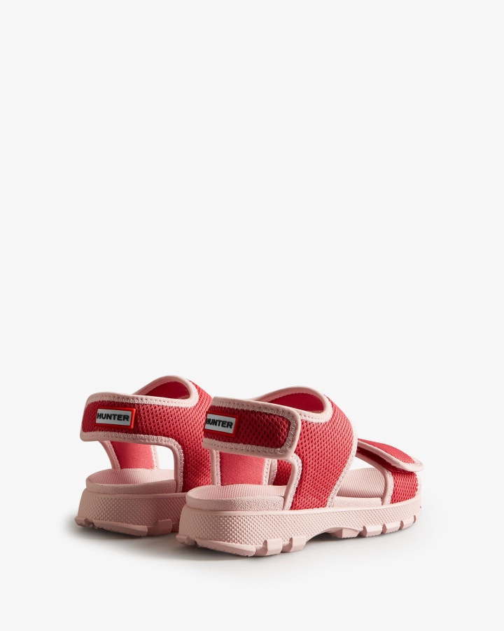 Hunter Big Kids (5-9 Years) Mesh Outdoor Walking Sandals Rowan Pink-Azelea Pink