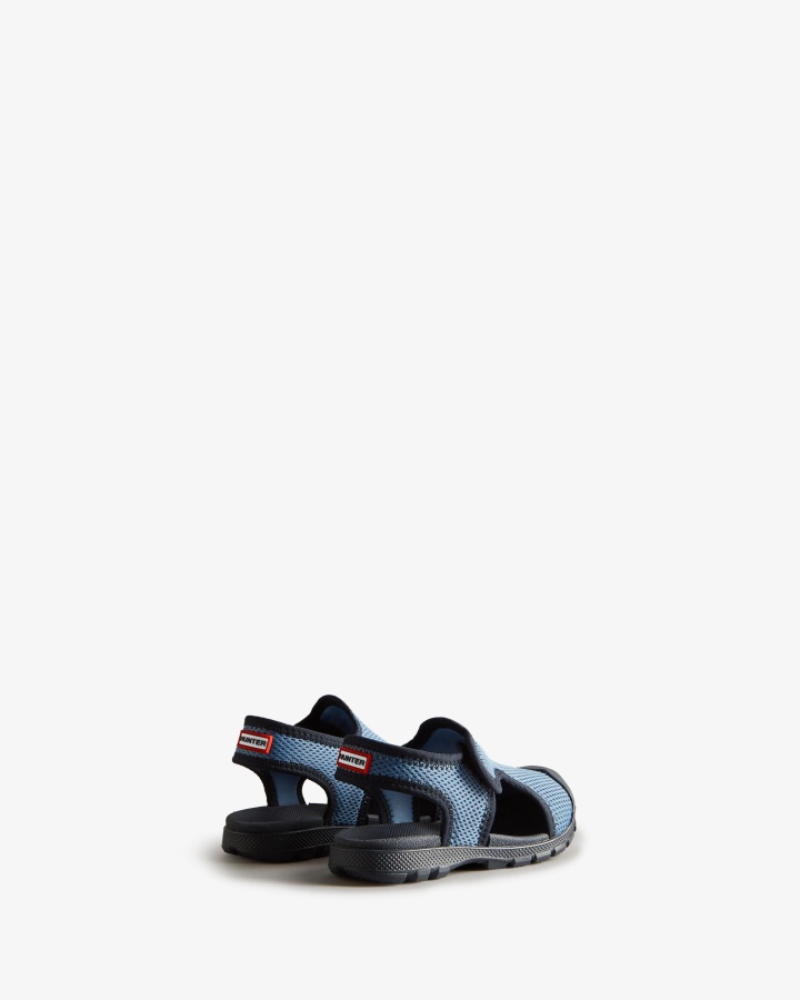 Hunter Little Kids (18 Months-6 Years) Mesh Outdoor Walking Sandals Stornoway Blue-Navy