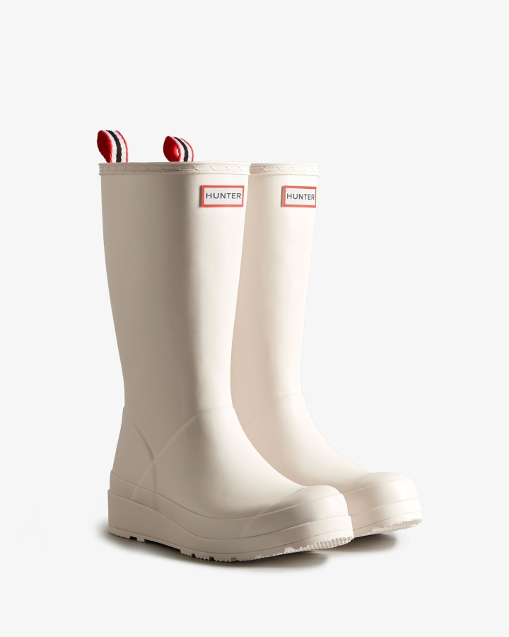 Hunter Women's Play Tall Rain Boots Cast Pale Grey