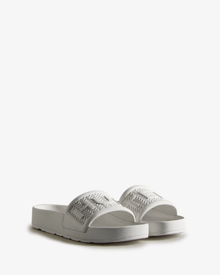 Hunter Women's BLOOM Slides White