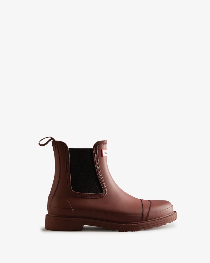 Hunter Women's Commando Chelsea Boots Muted Berry