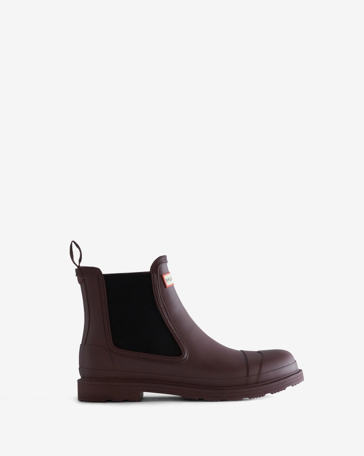 Hunter Men's Commando Chelsea Boots Ruskea Brown