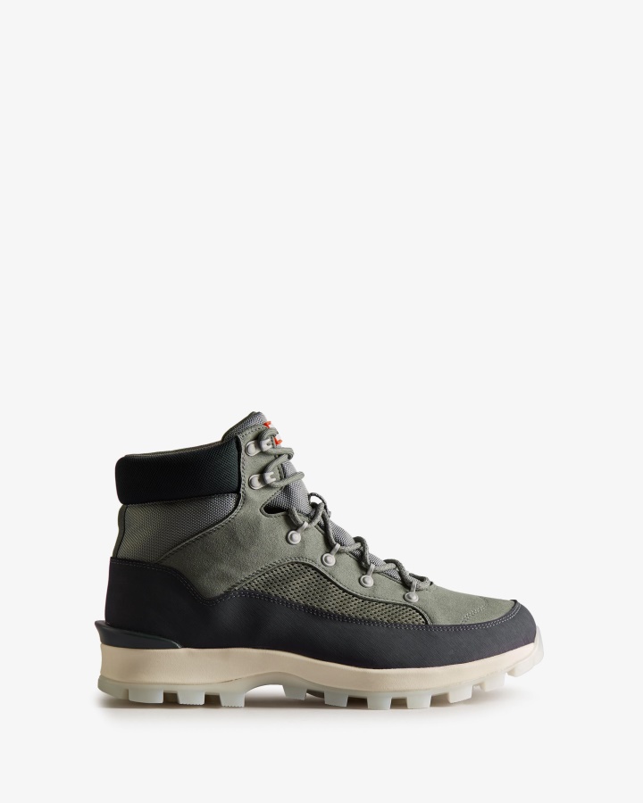 Hunter Men's Explorer Insulated Lace-Up Commando Boots Urban Grey-Xray Navy