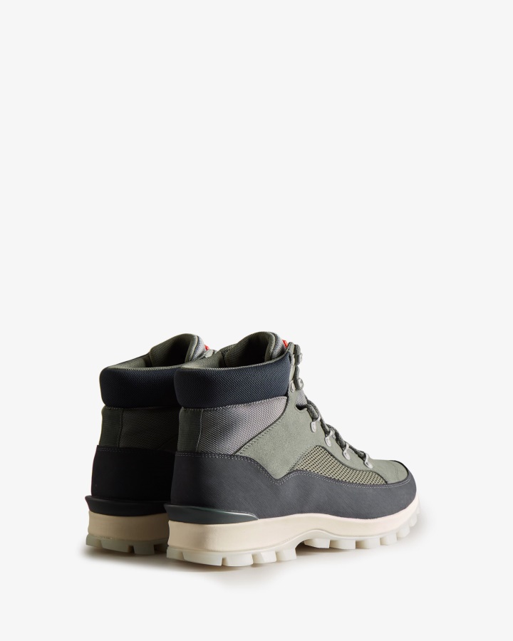 Hunter Men's Explorer Insulated Lace-Up Commando Boots Urban Grey-Xray Navy