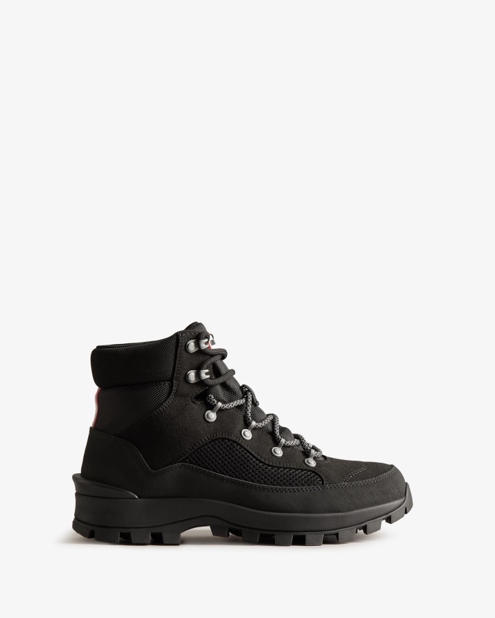 Hunter Women's Explorer Insulated Lace-Up Commando Boots Black