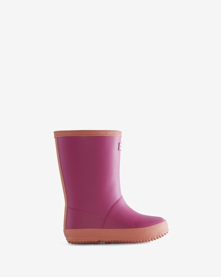 Hunter Kids First (18 Months-8 Years) Insulated Rain Boots Prismatic Pink-Rough Pink