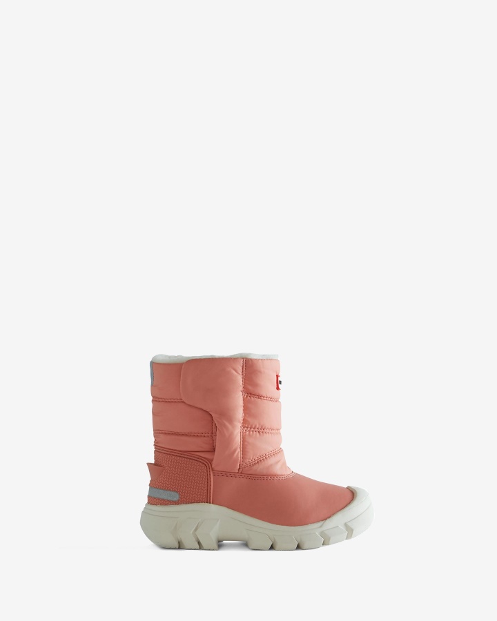 Hunter Little Kids (18 Months-6 Years) Insulated Intrepid Snow Boots Rough Pink-White Willow