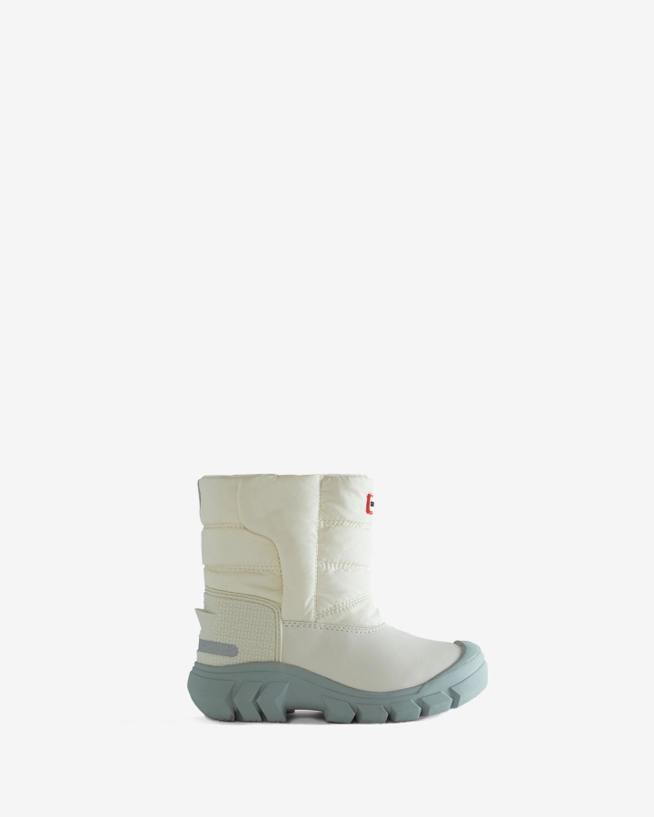 Hunter Little Kids (18 Months-6 Years) Insulated Intrepid Snow Boots White Willow-Ice Grey