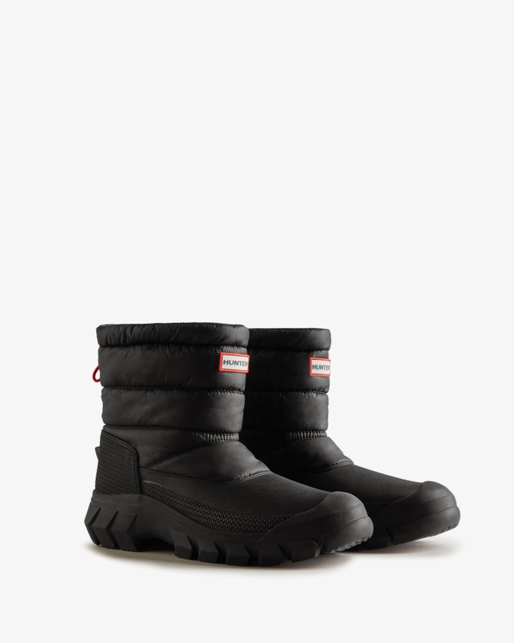 Hunter Men's Intrepid Insulated Short Snow Boots Black