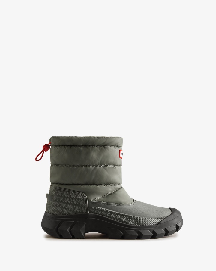 Hunter Men's Intrepid Insulated Short Snow Boots Urban Grey-Black
