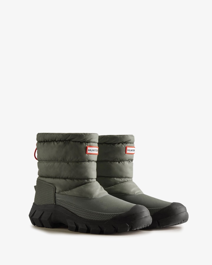 Hunter Men's Intrepid Insulated Short Snow Boots Urban Grey-Black