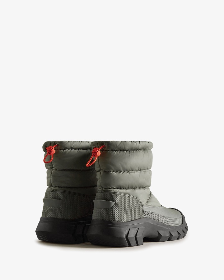 Hunter Men's Intrepid Insulated Short Snow Boots Urban Grey-Black