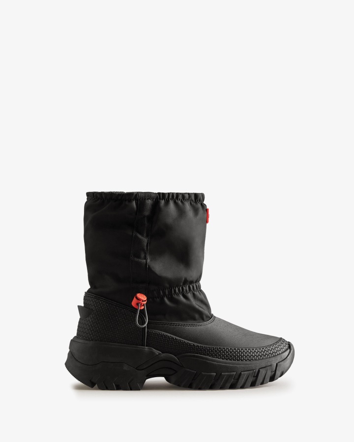 Hunter Women's Wanderer Insulated Short Slouch Snow Boots Black