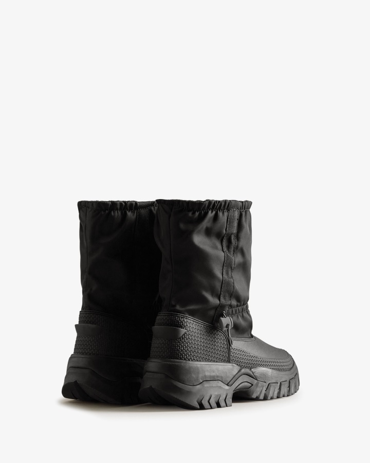 Hunter Women's Wanderer Insulated Short Slouch Snow Boots Black