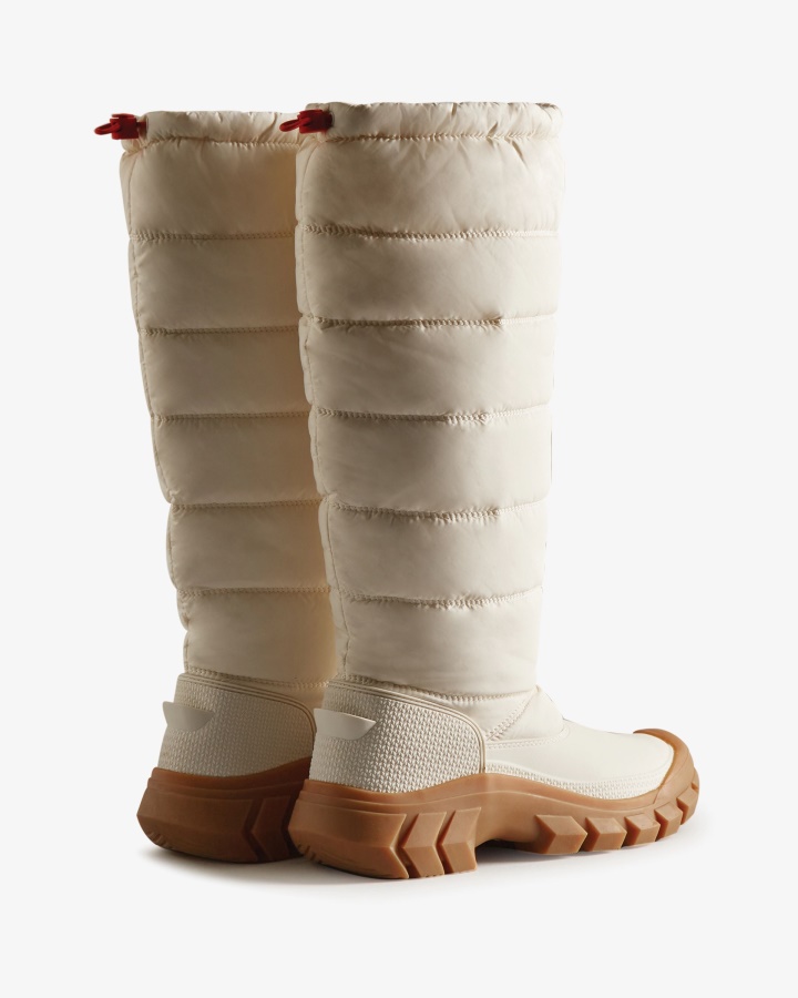 Hunter Women's Intrepid Insulated Tall Snow Boots White Willow-Gum