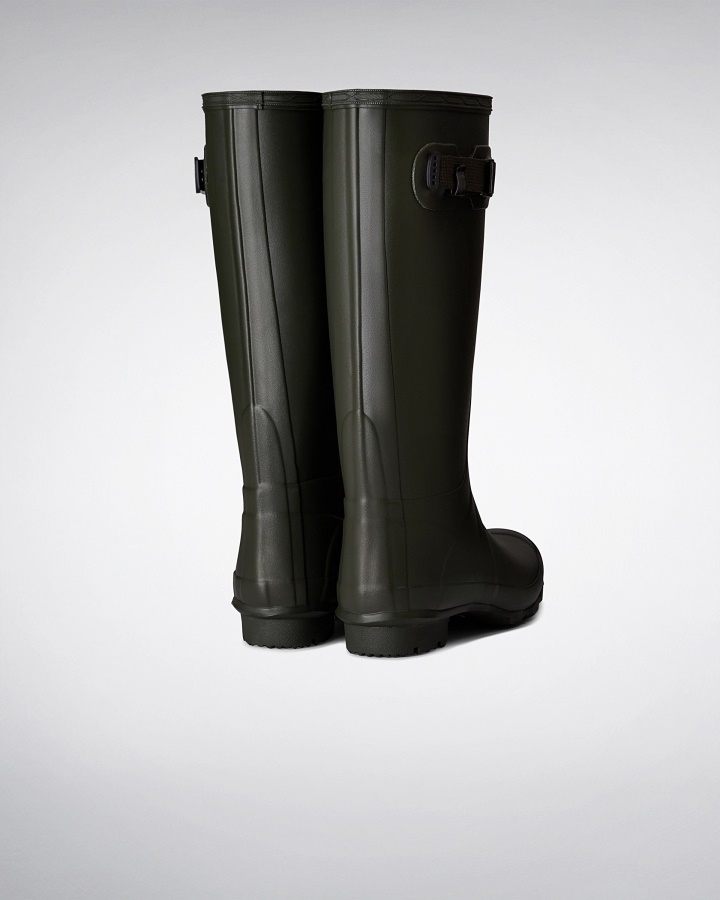 Hunter Women's Huntress Wide Leg Rain Boots Dark Olive