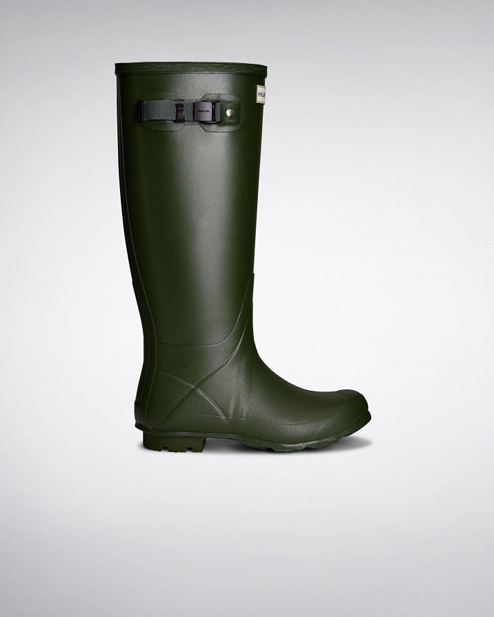 Hunter Women's Norris Field Neoprene Lined Rain Boots Vintage Green